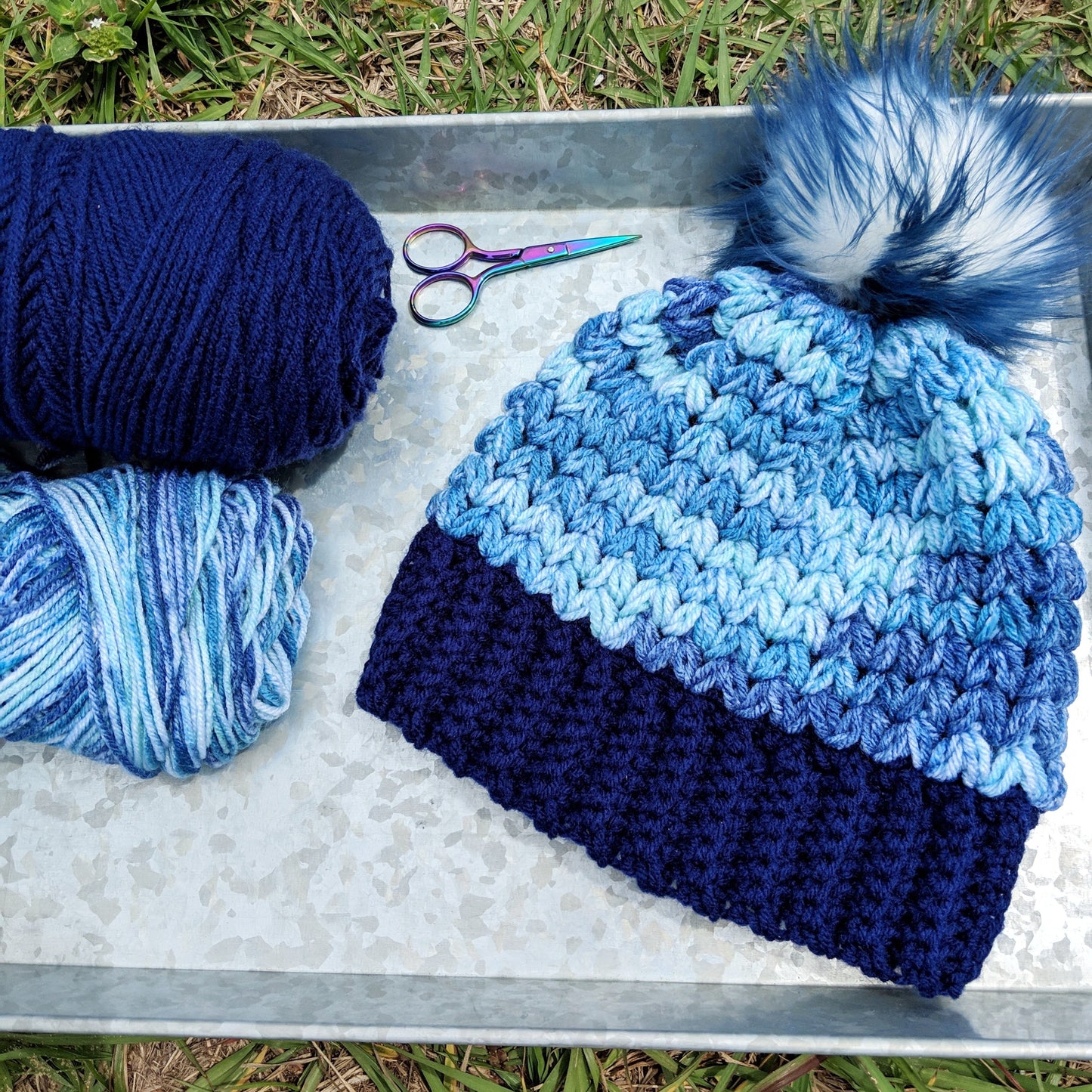 Crochet Pattern, Crochet Meadow Beanie PATTERN Only, Ltkcuties, Beanie, Crochet Ombre Beanie, Ombre Beanie, Crochet Hat, DIGITAL DOWNLOAD