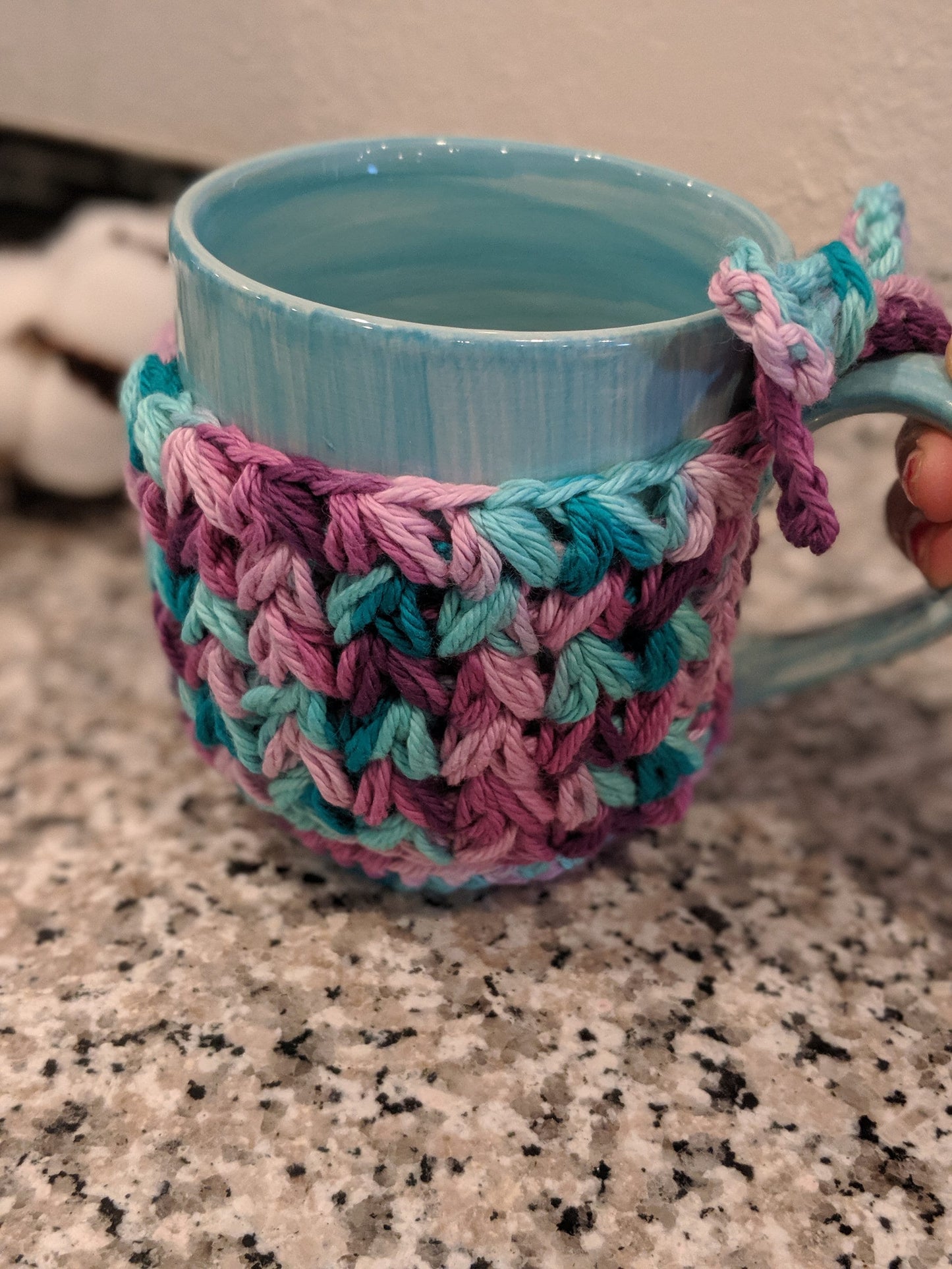 Crochet Pattern, Crochet Meadow Mug Hug Cozy PATTERN Only, Crochet Mug Cozy, Crochet Coffee Coaster, Ltkcuties, Crochet, DIGITAL DOWNLOAD