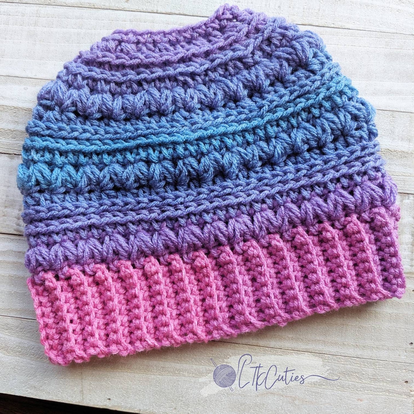 Crochet Pattern, The Sage Beanie PATTERN Only, Crochet Beanie, Crochet Beanie Hat, Crochet Messy Bun Hat, Crochet Bun Hat, DIGITAL DOWNLOAD