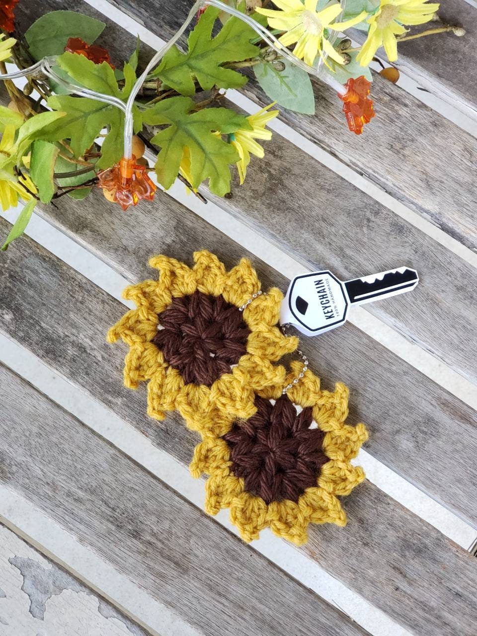 Crochet Pattern, Crochet Sunflower, Crochet Meadow Sunflower Applique, Crochet Applique Pattern, Sunflower, Ltkcuties, DIGITAL PATTERN ONLY
