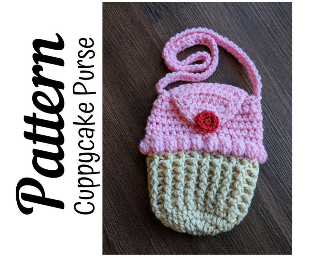 Crochet Pattern, Crochet Cuppy Cake Toddler Purse PATTERN, Crochet Cupcake Purse, Cupcake Purse, DIGITAL DOWNLOAD, Ltkcuties, Crochet bag