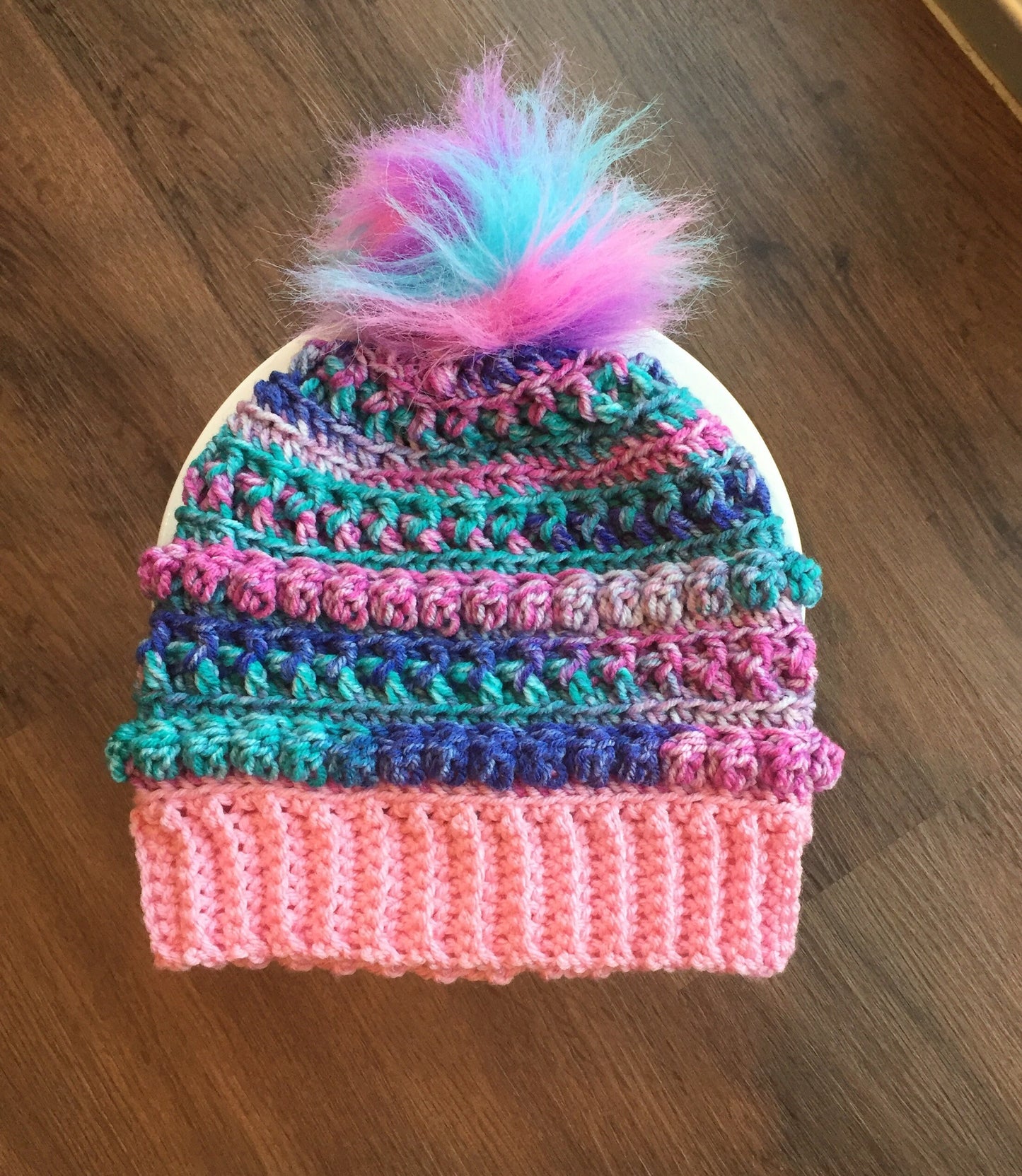 Crochet Pattern, Dreamy Bobble Beanie PATTERN, Ltkcuties, Crochet Messy Bun Hat, Crochet Bobble Beanie, Crochet Beanie, Crochet Hat Pattern,