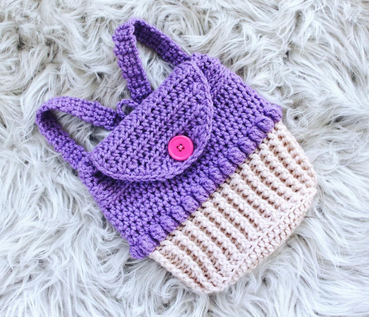 Crochet Pattern, Crochet Cuppy Cake Backpack PATTERN Only, Crochet Cupcake Backpack, Crochet Cupcake Purse, Ltkcuties, DIGITAL DOWNLOAD