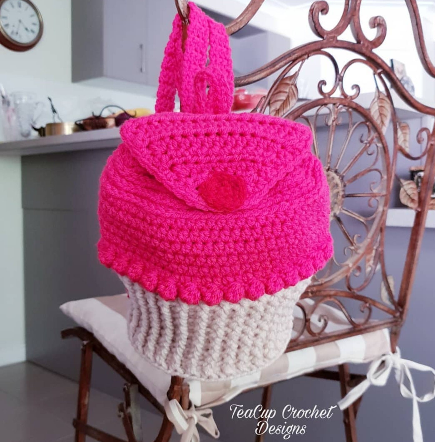 Crochet Pattern, Crochet Cuppy Cake Backpack PATTERN Only, Crochet Cupcake Backpack, Crochet Cupcake Purse, Ltkcuties, DIGITAL DOWNLOAD