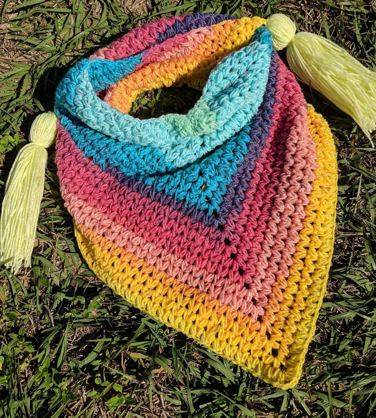 Crochet Pattern, Crochet Alpine Meadows Triangle Scarf PATTERN, Crochet Triangle Scarf, Crochet, Crochet Scarf Pattern, DIGITAL DOWNLOAD