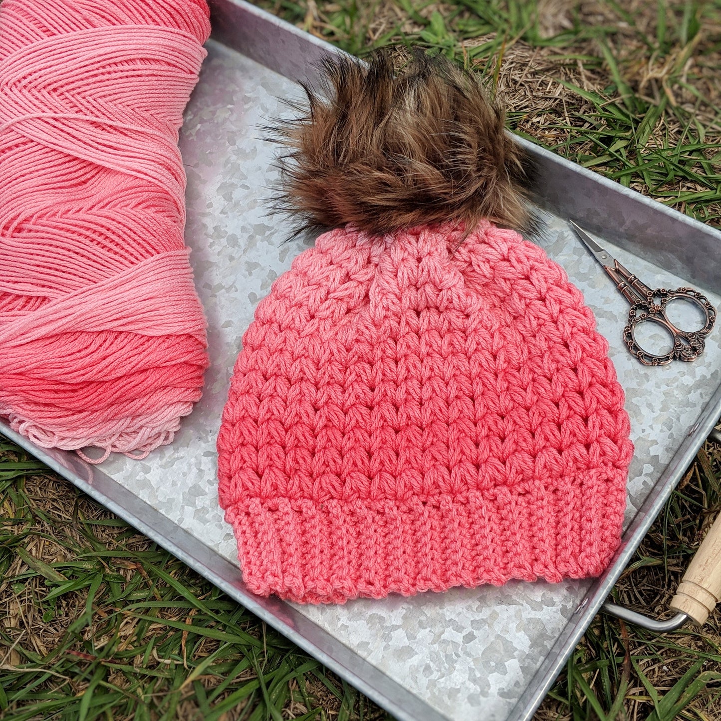 Crochet Pattern, Crochet Meadow Beanie PATTERN Only, Ltkcuties, Beanie, Crochet Ombre Beanie, Ombre Beanie, Crochet Hat,  DIGITAL DOWNLOAD