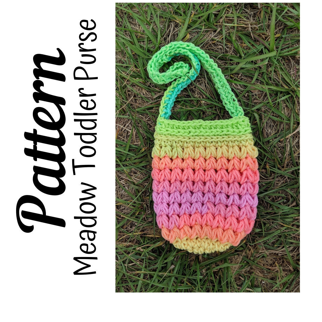 Crochet Pattern, Meadow Toddler Purse PATTERN, Crochet Toddler Purse, Crochet Purse, Crochet Market Pattern, Crochet Kid Bag, DIGITAL PDF