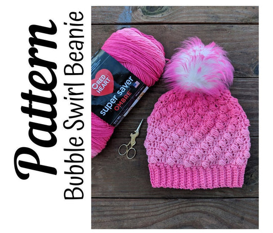 Crochet Pattern, Bubble Swirl Beanie PATTERN, Crochet Bubble Beanie, Crochet Swirl Beanie, Ltkcuties, Crochet Hat, Beanie, DIGITAL DOWNLOAD