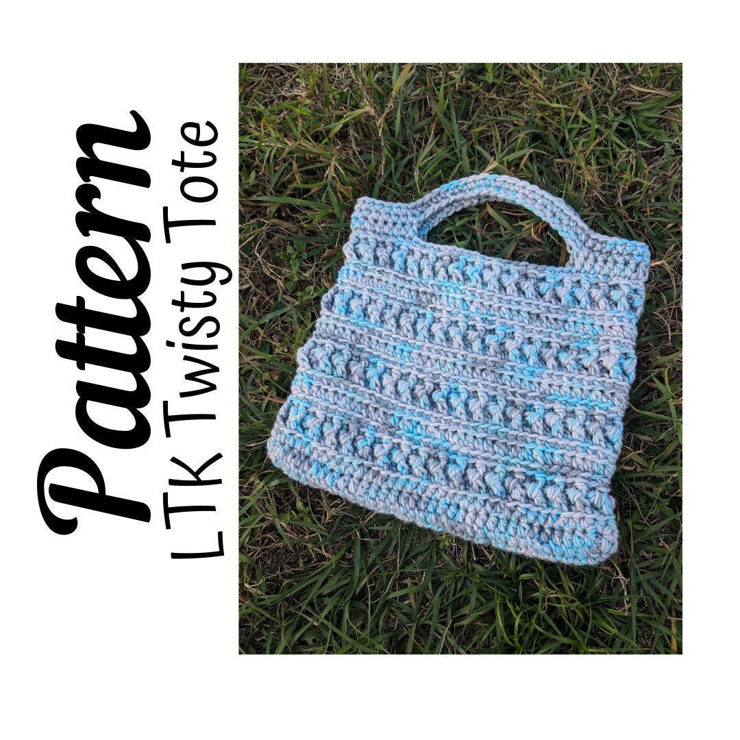 Crochet Pattern, LTK Twisty Tote Patern Only, Crochet Tote Bag, Ltkcuties, Crochet Bag, Beach Bag Pattern, DIGITAL DOWNLOAD,