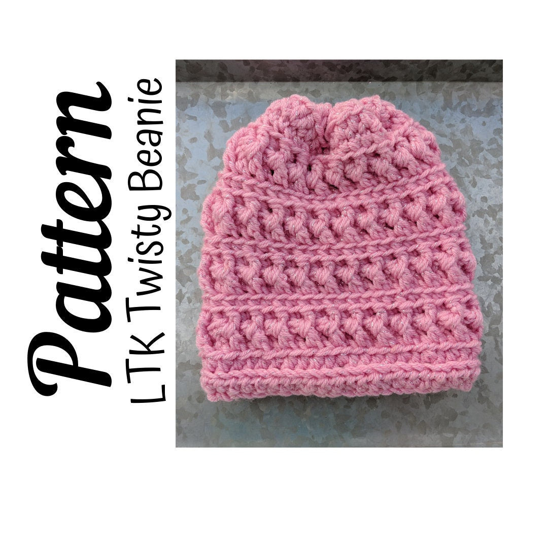 Crochet Pattern, Crochet LTK Twisty Beanie Pattern Only, Crochet Slouch, Ltkcuties, Crochet Beanie Pattern, DIGITAL DOWNLOAD, Crochet Hat