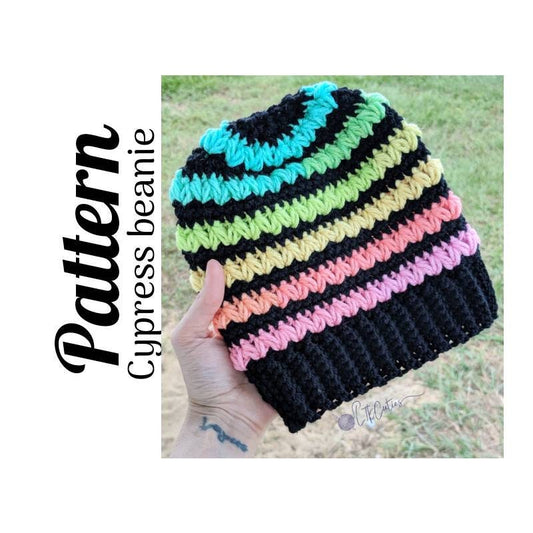 Crochet Pattern, Crochet Cypress Beanie PATTERN Only, Crochet Beanie, Crochet Meadow Stitch, Crochet Beanies, Ltkcuties, DIGITAL DOWNLOAD