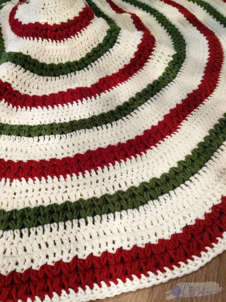 Crochet Pattern, Crochet Meadow Christmas Tree Skirt PATTERN, Crochet Christmas, Crochet Tree Skirt, Ltkcuties, Crochet, DIGITAL DOWNLOAD