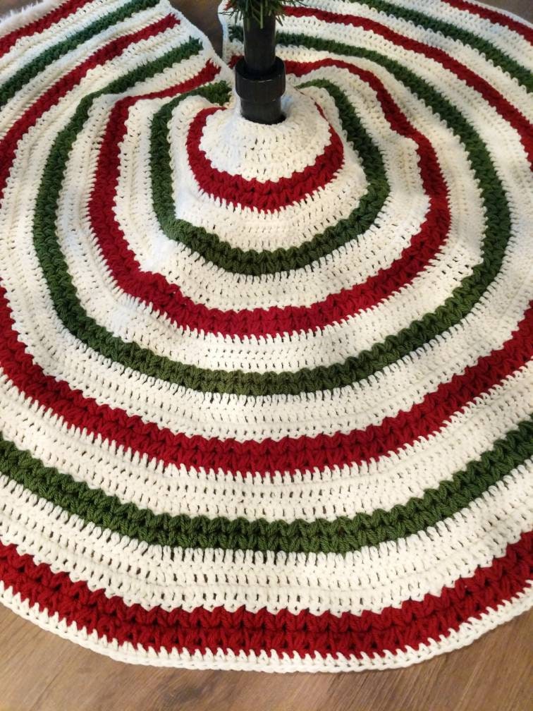 Crochet Pattern, Crochet Meadow Christmas Tree Skirt PATTERN, Crochet Christmas, Crochet Tree Skirt, Ltkcuties, Crochet, DIGITAL DOWNLOAD