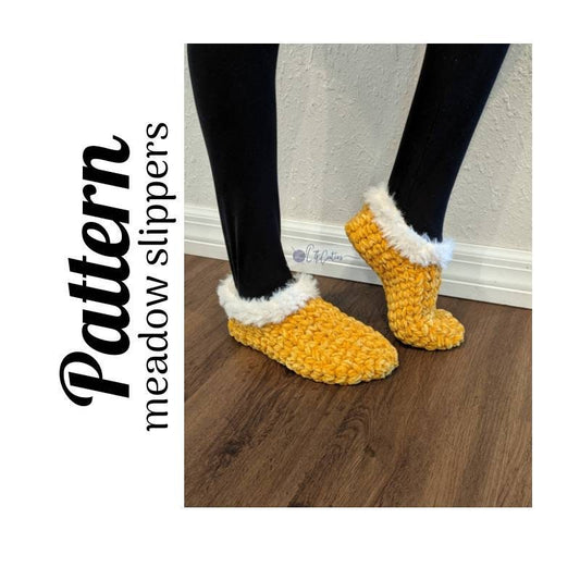 Crochet Pattern,Meadow Slippers PATTERN Only, Crochet Slippers, Crochet House Slippers, Crochet Meadow, Ltkcuties, Crochet, DIGITAL DOWNLOAD