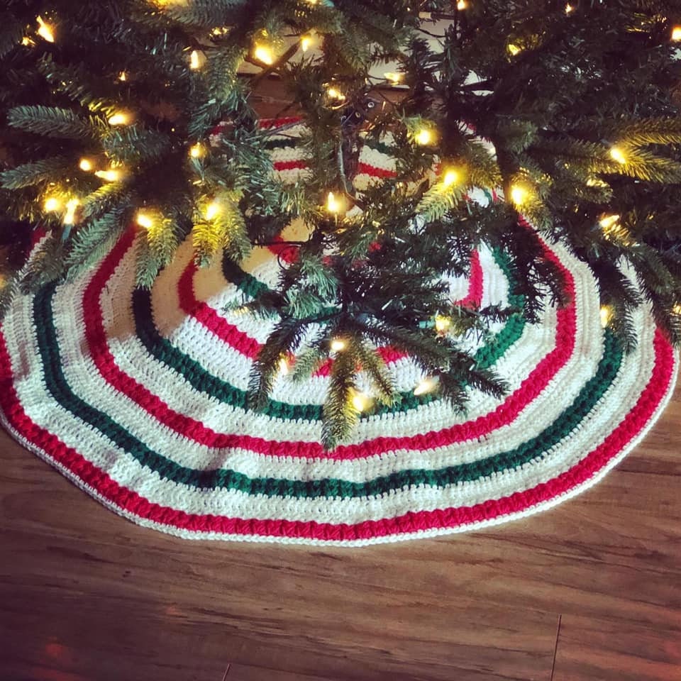 Crochet Pattern, Crochet Meadow Christmas Tree Skirt PATTERN, Crochet Christmas, Crochet Tree Skirt, Ltkcuties, Crochet, DIGITAL DOWNLOAD