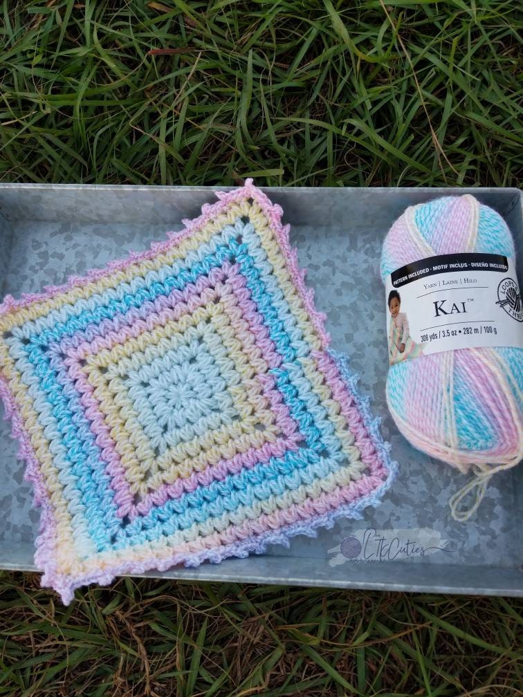 Crochet Pattern, Crochet Baby Blanket, Meadow Square, Crochet Square, Crochet Granny Square, Crochet, Ltkcuties, DIGITAL DOWNLOAD