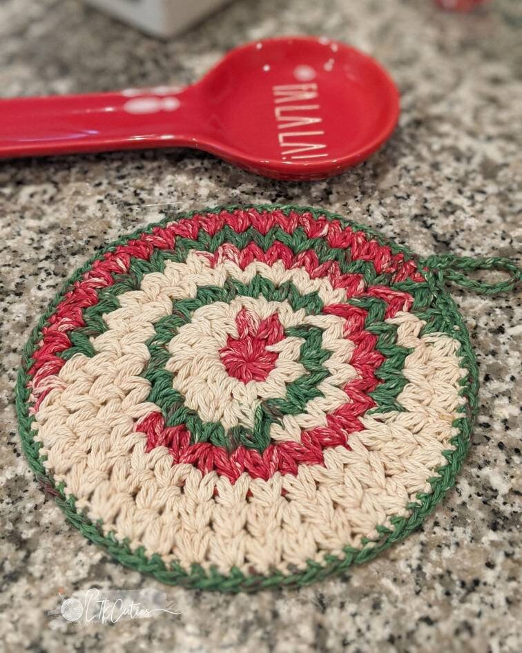 Crochet Pattern, Crochet Meadow Trivet PATTERN Only, Crochet Trivet, Crochet Hot Pad, Crochet Cotton, Ltkcuties, Crochet, DIGITAL DOWNLOAD