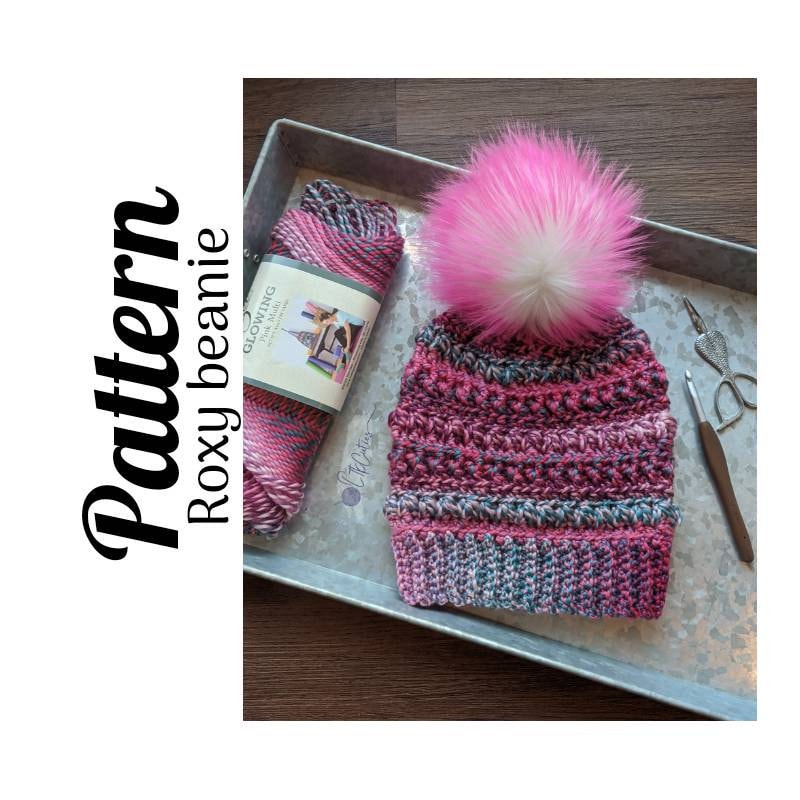 Crochet Pattern, Crochet Roxy Beanie, Crochet Beanie, Ltkcuties, Crochet Hat, Crochet, PDF, Crochet Roxy, DIGITAL DOWNLOAD only