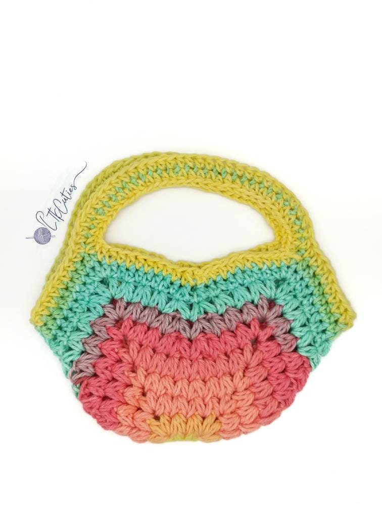 Crochet Pattern, Crochet Granny Square Bag, Crochet Meadow Granny Square Bag, Ltkcuties, DIGITAL DOWNLOAD, Crochet Beach Bag, Crochet Bag