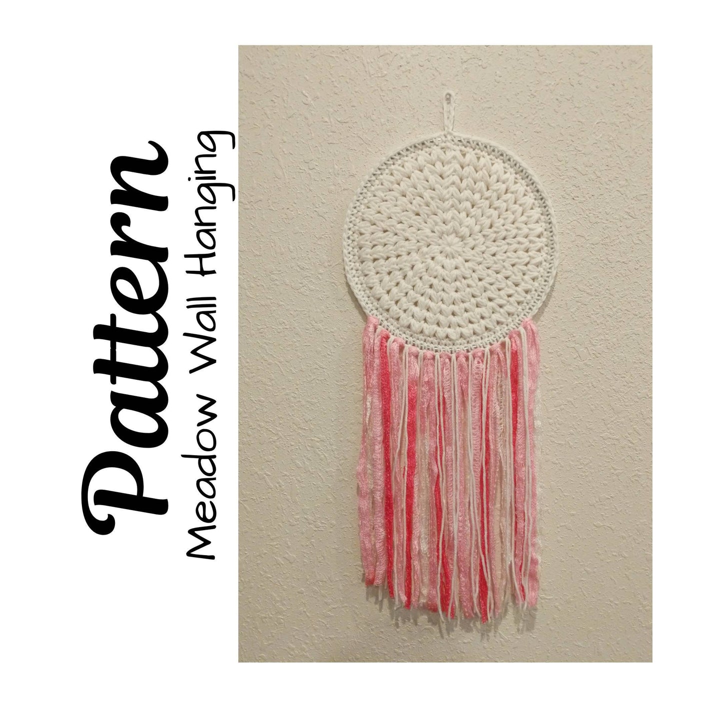 Crochet Pattern, Crochet Wall Hanging, Crochet Meadow Wall Hanging, Crochet Room Decor, Ltkcuties, DIGITAL DOWNLOAD ONLY, Wall Hanging