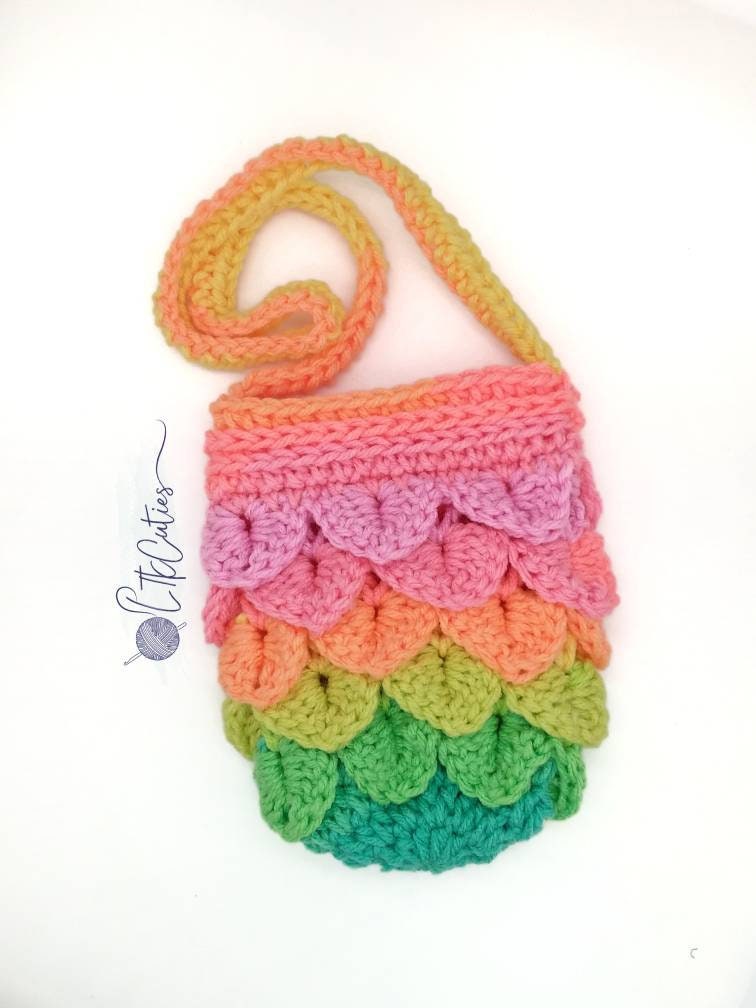 Crochet Pattern, Crochet Mermaid Tears Toddler Purse PATTERN, Crochet Mermaid Purse, Crochet Bag, Crochet Purse, DIGITAL DOWNLOAD, Ltkcuties