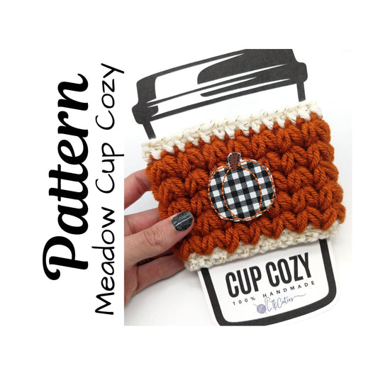 Crochet Pattern, Crochet Meadow Cup Cozy PATTERN Only, Crochet Cup Cozy, Crochet Soda Cozy, Ltkcuties, Crochet, DIGITAL DOWNLOAD