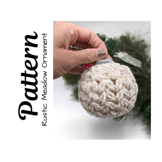 Crochet Pattern, Rustic Meadow Ornament, Ltkcuties, Crochet Ornament, Christmas Ornament, Crochet Ornament Pattern, DIGITAL DOWNLOAD ONLY