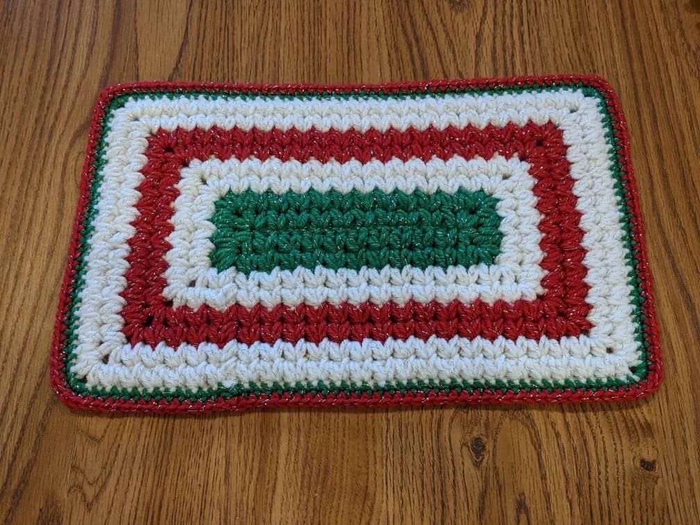 Crochet Pattern, Christmas Rectangle, Meadow Rectangle Crochet Pattern, Ltkcuties, Crochet Rectangle, DIGITAL DOWNLOAD ONLY