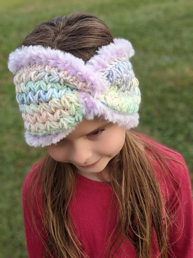 Crochet Pattern, Crochet Meadow Twisted Headband, Crochet Headband, Crochet Earwarmer, Ltkcuties, Digital DOWNLOAD ONLY,