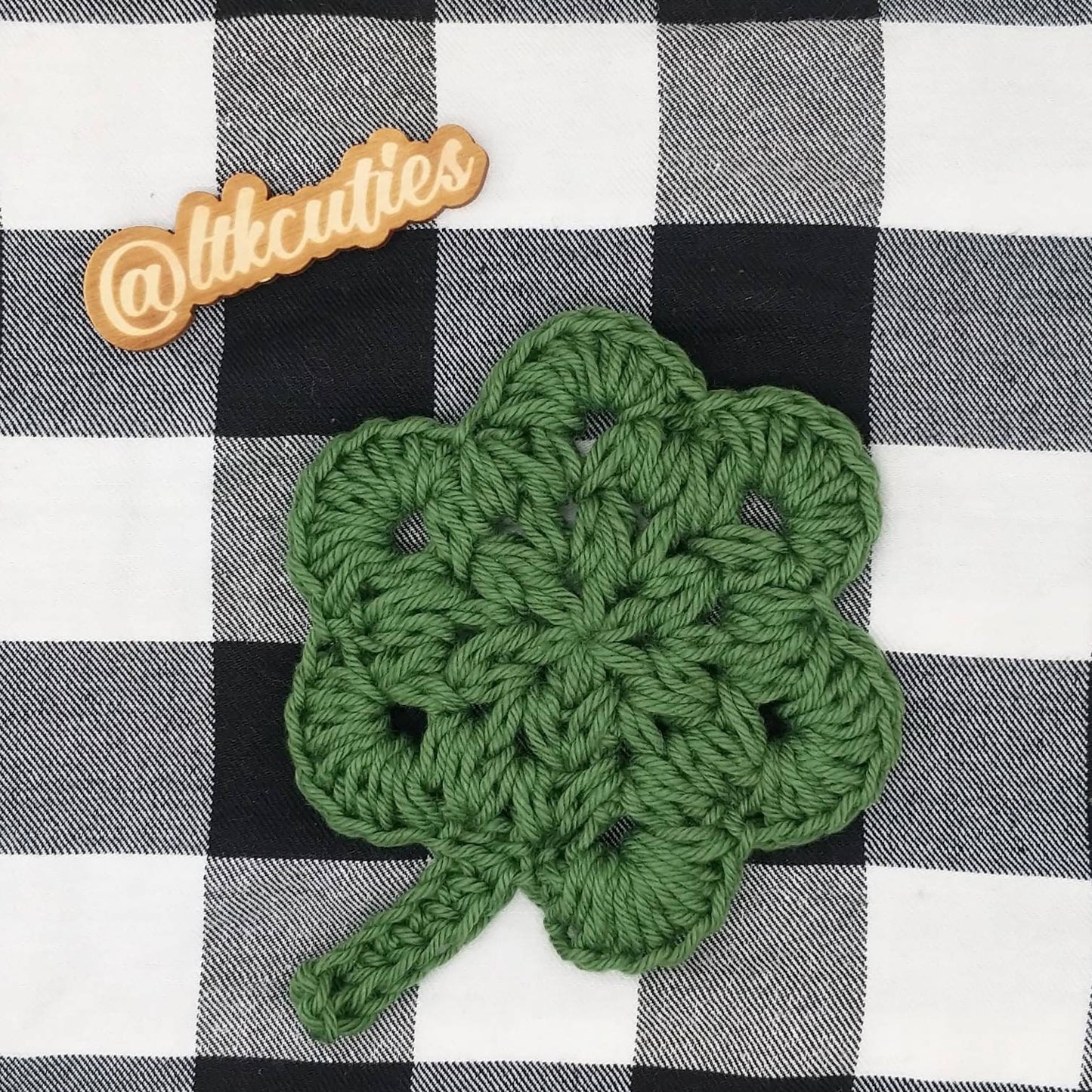 Crochet Pattern, Crochet Meadow Clover Coaster, Crochet St Pattys Decor, Crochet Coaster, Crochet Clover Coaster, Ltkcuties, DIGITAL DOWLOAD